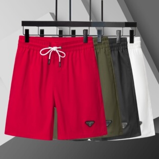 Cross-Border Correct Version of Beach Pants, Summer Thin Ice Silk Shorts, Men's Loose Casual Five-Point Pants, Men's Quick-Drying Pants