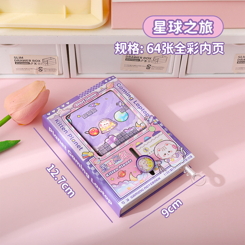 趣味扭蛋机关口袋本笔记本高颜值手帐机关本学生手账本减压创意|undefined