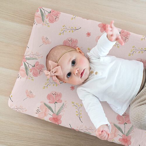 Cross-border baby care changing table washable cover, diaper changing table printed bedspread replacement cover, detachable fabric cover
