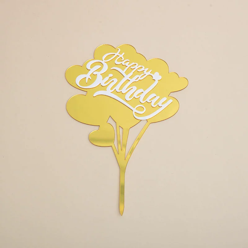 Выпеченный торт украшение Акрил birthday счастливый горящий инкрустированный бриллиант десертPlug-in вечеринка сцена макет
