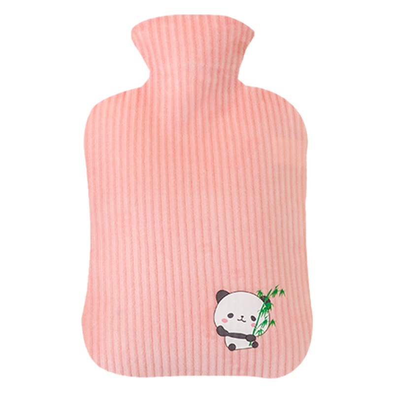 Lescher bolsa de agua caliente inyección de agua del hogar cubierta de terciopelo a prueba de explosiones impresión riego mano caliente PVC bolsa de agua caliente al por mayor