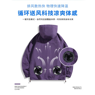 Summer Cooling and Heatstroke Prevention Air-Conditioned Clothing for Men and Women Outdoor Travel Mountaineering Hiking Charging Skin Sun Protection Clothing with Fan