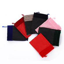 单面鹿皮绒束口袋可丝印无底无侧卡通韩可定化妆包收纳饰品袋饰品