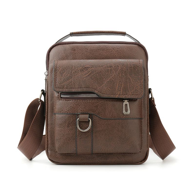 męska nowa torba typu crossbody ze skóry PU retro torba na ramię swobodna torebka na ramię_voghion.com