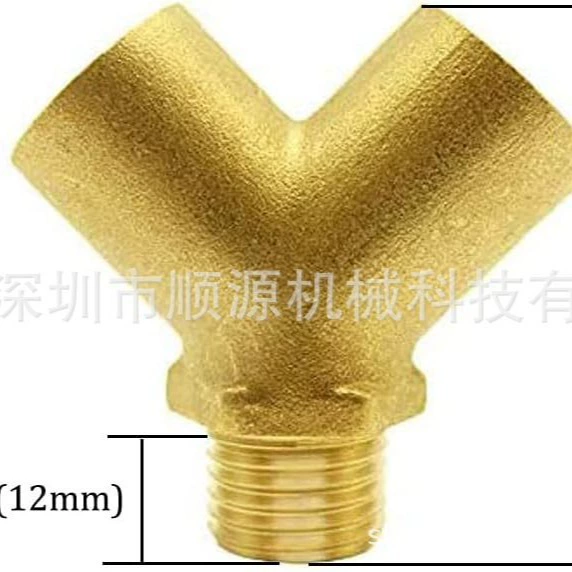 1/4NPT медный цвет внутренний зуб Y медный тройник Y медный тройник медный тройник NPT внутренний зуб медный тройник