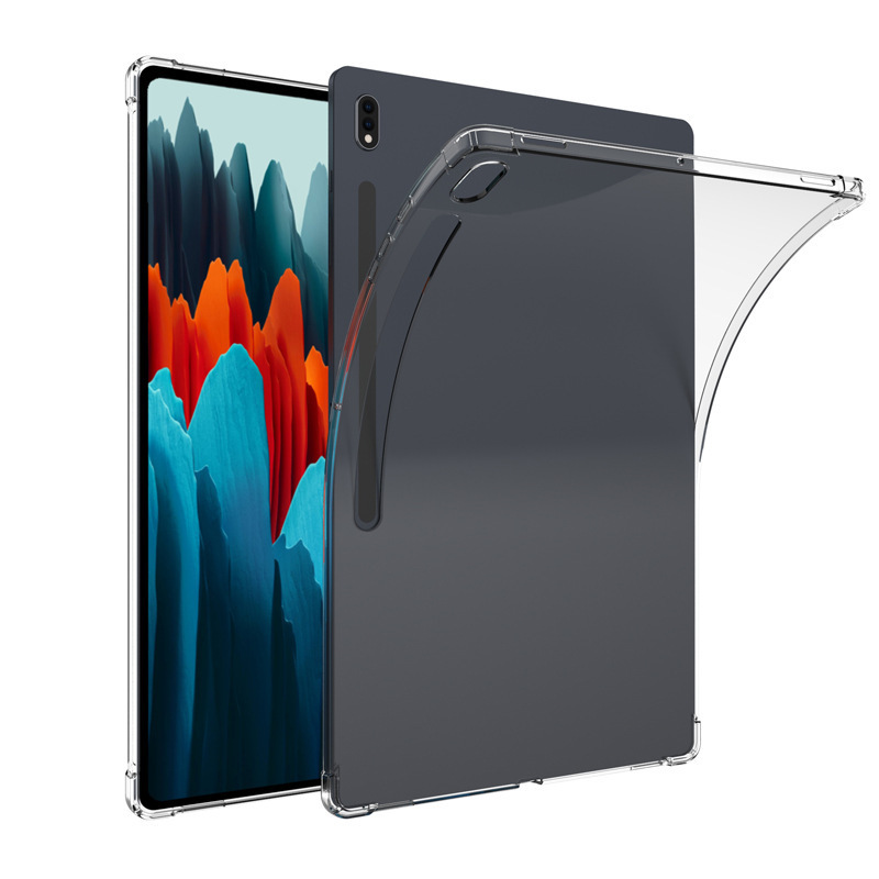 For Samsung S10 flat panel protective case S10 airbag anti-fall transparent silicone case S10U all-inclusive soft case 12.4