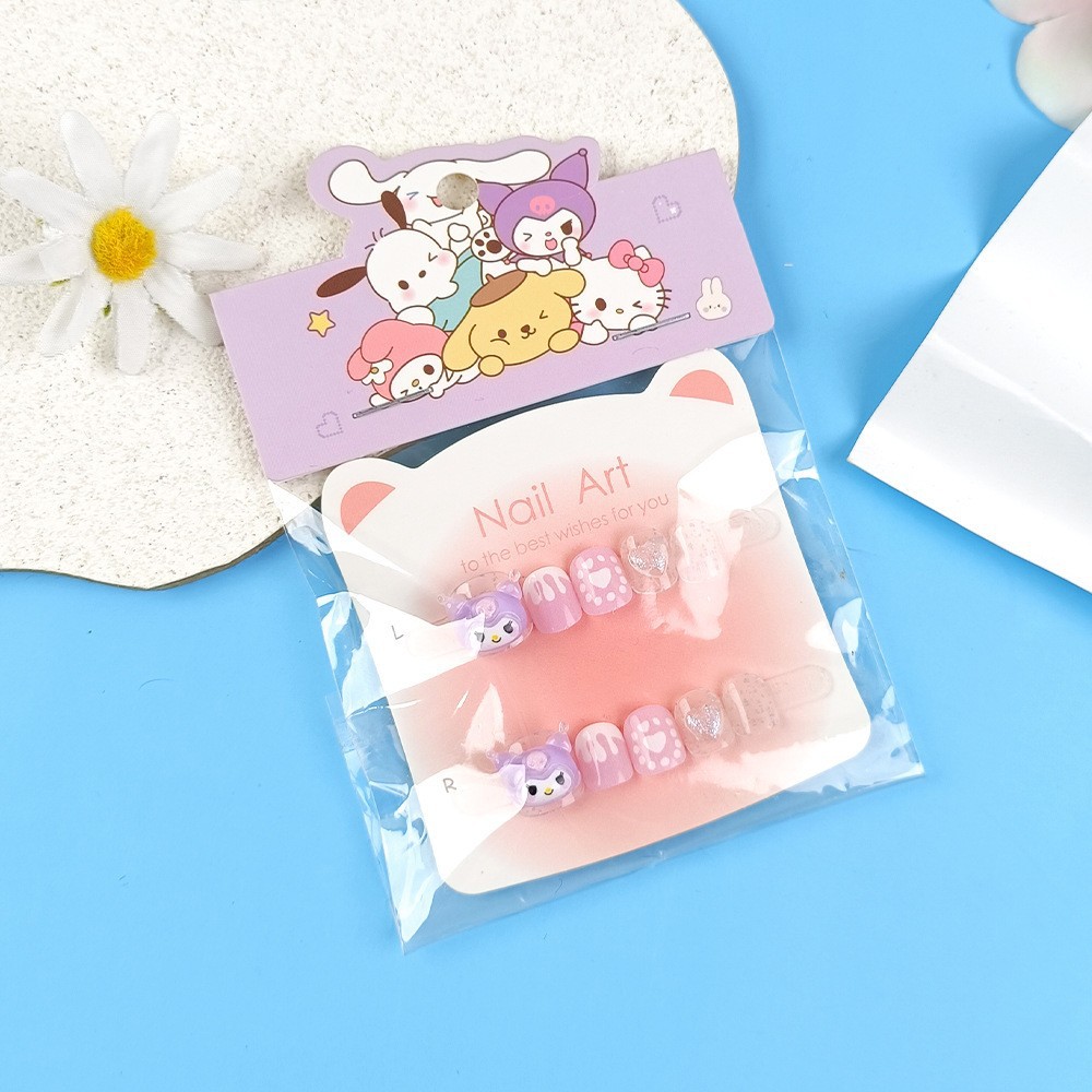 Venta directa de fábrica pegatinas de uñas para niñas dibujos animados para niños tabletas de uñas para niñas 10 parches de uñas lindas