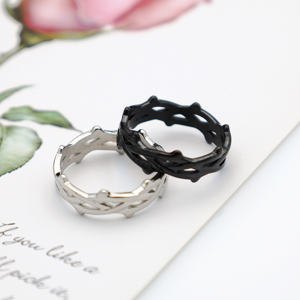 Stainless Steel Bramble Vine Woven Ring