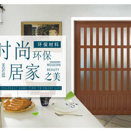 开放式厨房浴室PVC折叠门 室内隔断商铺铝合金推拉隐形门批发