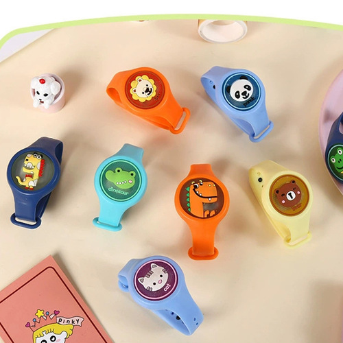Cartoon luminous anti-mosquito buckle flash children's watch summer plant anti-mosquito bite repellent bracelet portable wholesale
