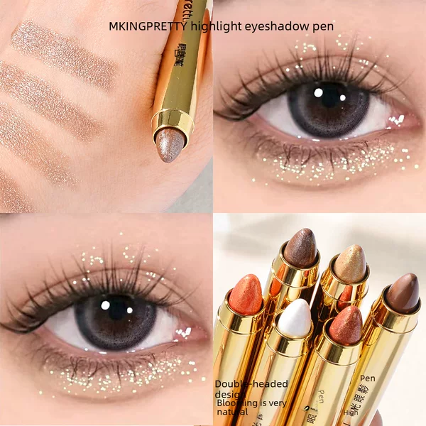 Mk Lazy Eye Makeup Eyeshadow Pen Silkworm Pen Highlight Pen Double-Ended Eyeshadow Stick Women's Micro Pearlescent Matte Cosmetics Wholesale