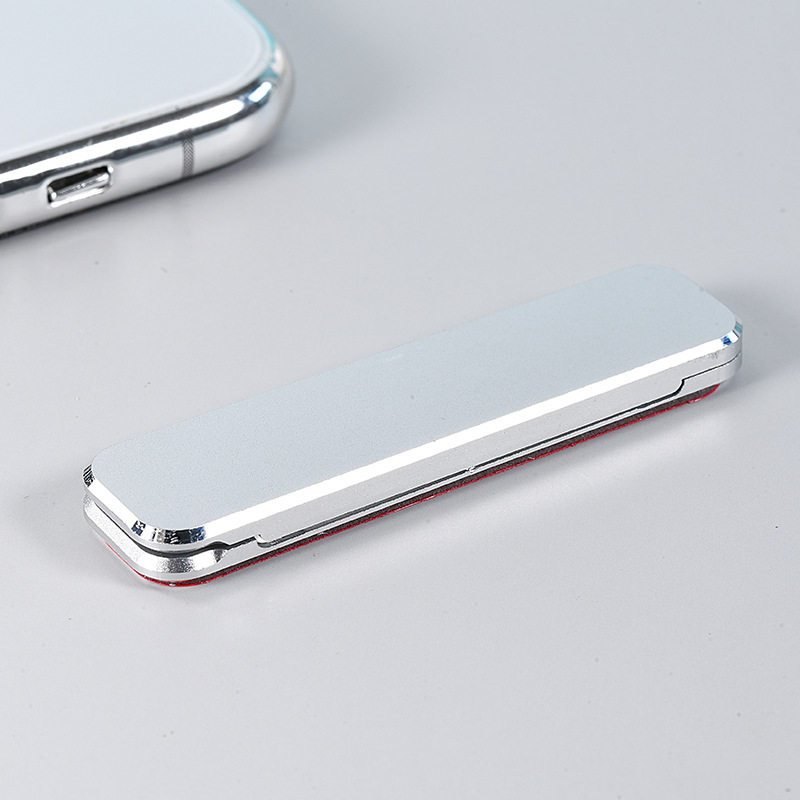 Aleación de aluminio mini soporte de teléfono móvil portátil plegable pequeño marco de soporte cubierta trasera pegatina pasta soporte de teléfono móvil ligero y estable