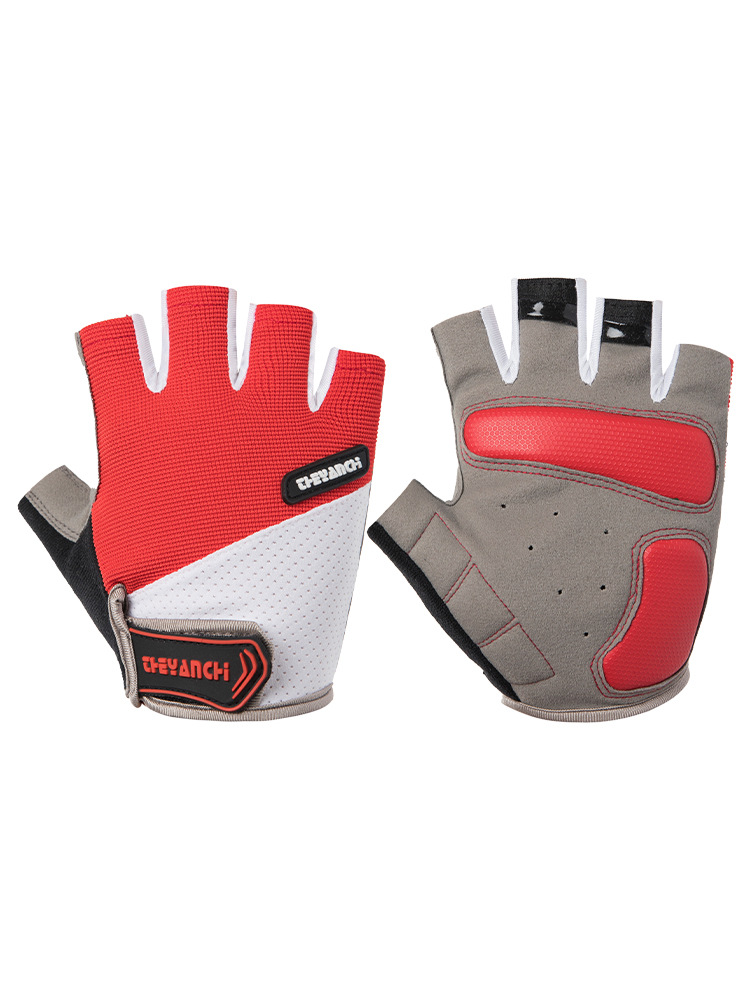 Guantes deportivos al aire libre de medio dedo transfronterizos ligeros y transpirables antideslizantes y resistentes al desgaste de montaña guantes de bicicleta de fitness