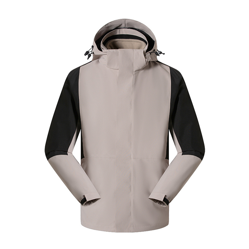 Desmontaje tres en uno chaqueta de dos piezas personalizada al aire libre montañismo senderismo Moda marca abrigo overoles impresión