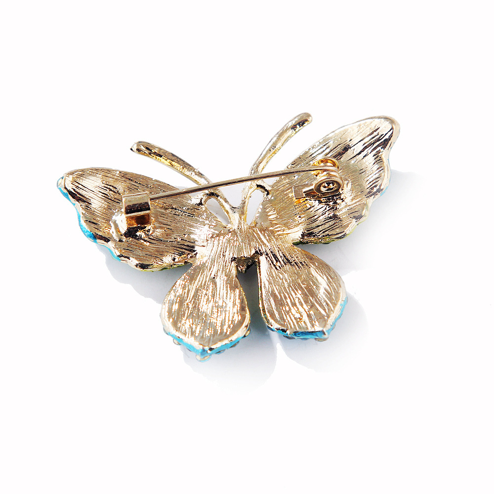 new creative rhinestone butterfly brooch female temperament fashion coat pin brooch corsage accessories_voghion.com