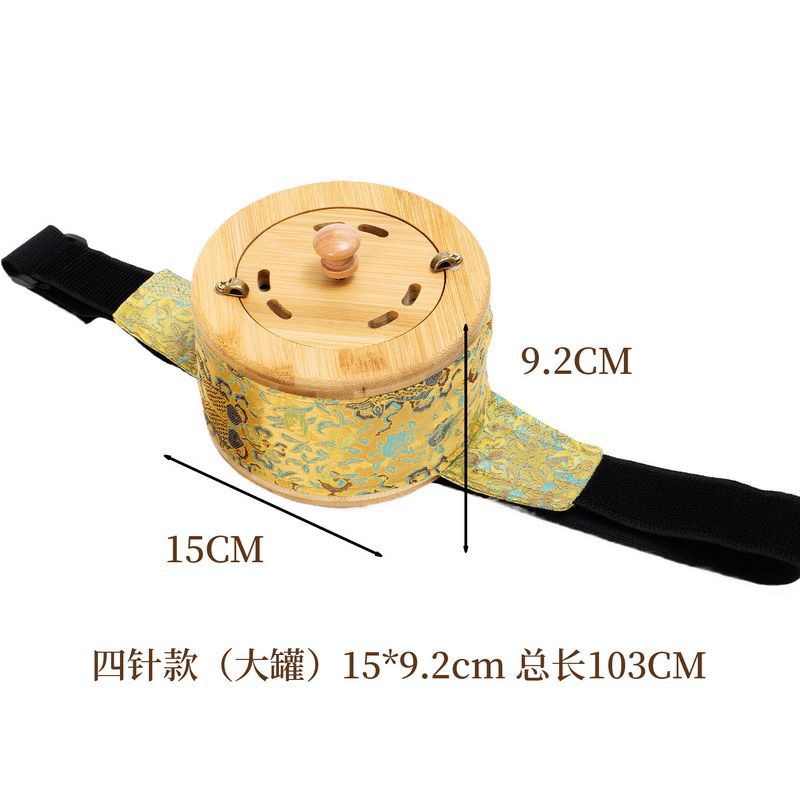 Bamboo Moxibustion Box Smoke-Controlled Single Needle Hanging Moxa Jar for Abdomen Waist Knees Full Body Home Use overview