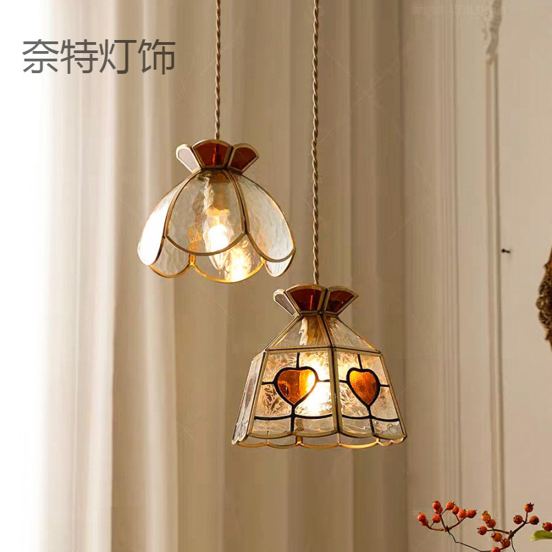 American Retro Style Brass Small Chandelier Japanese Style Homestay Bedroom Bay Window Bedside Lamp Study Restaurant Bar Counter Chandelier Lamp American Retro Style Brass Small Chandelier Japanese Style Homestay Bedroom Bay Window Bedside Lamp Study Restaurant Bar Counter Chandelier Lamp