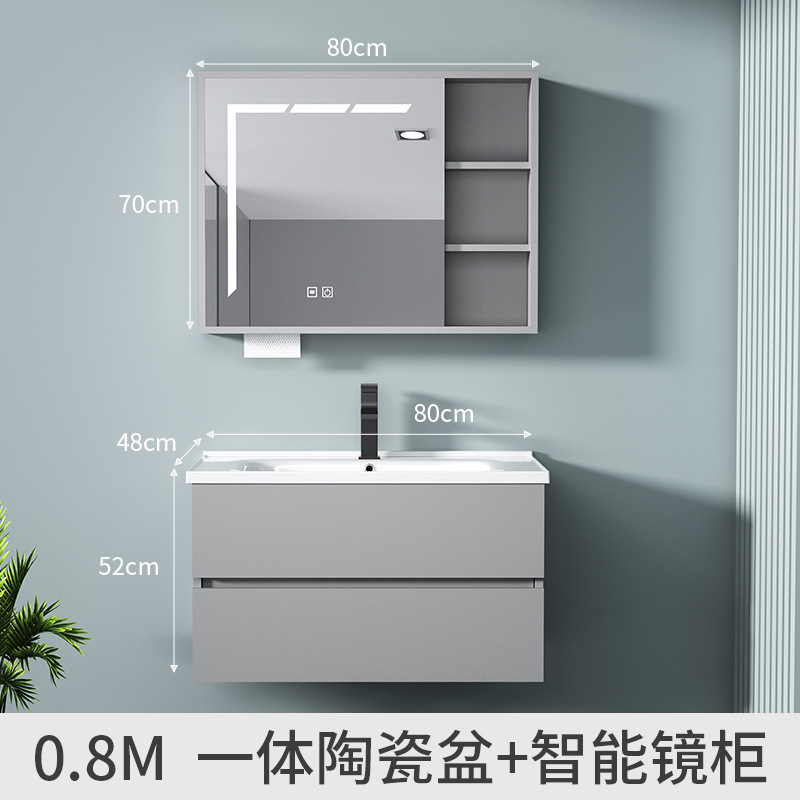 Gabinete de baño azul gris combinado cerámica lavabo lava