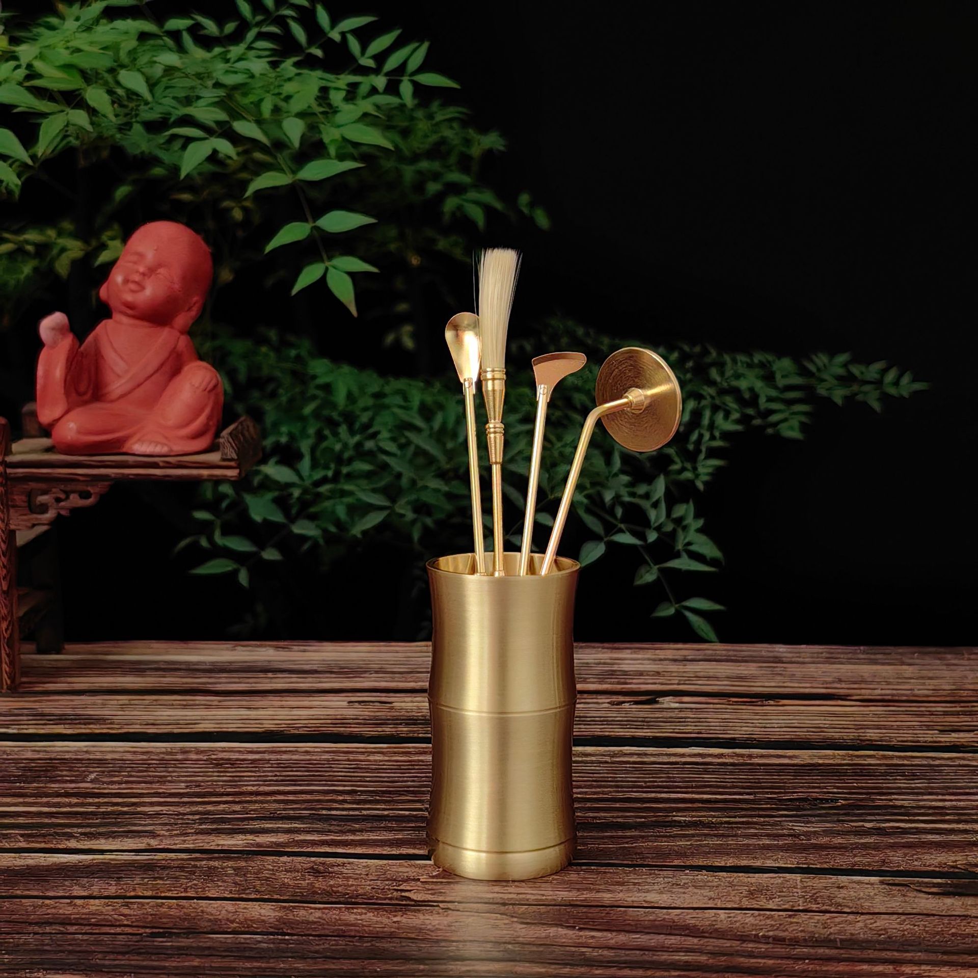 황동 봉인 4종 세트 + 대나무 병