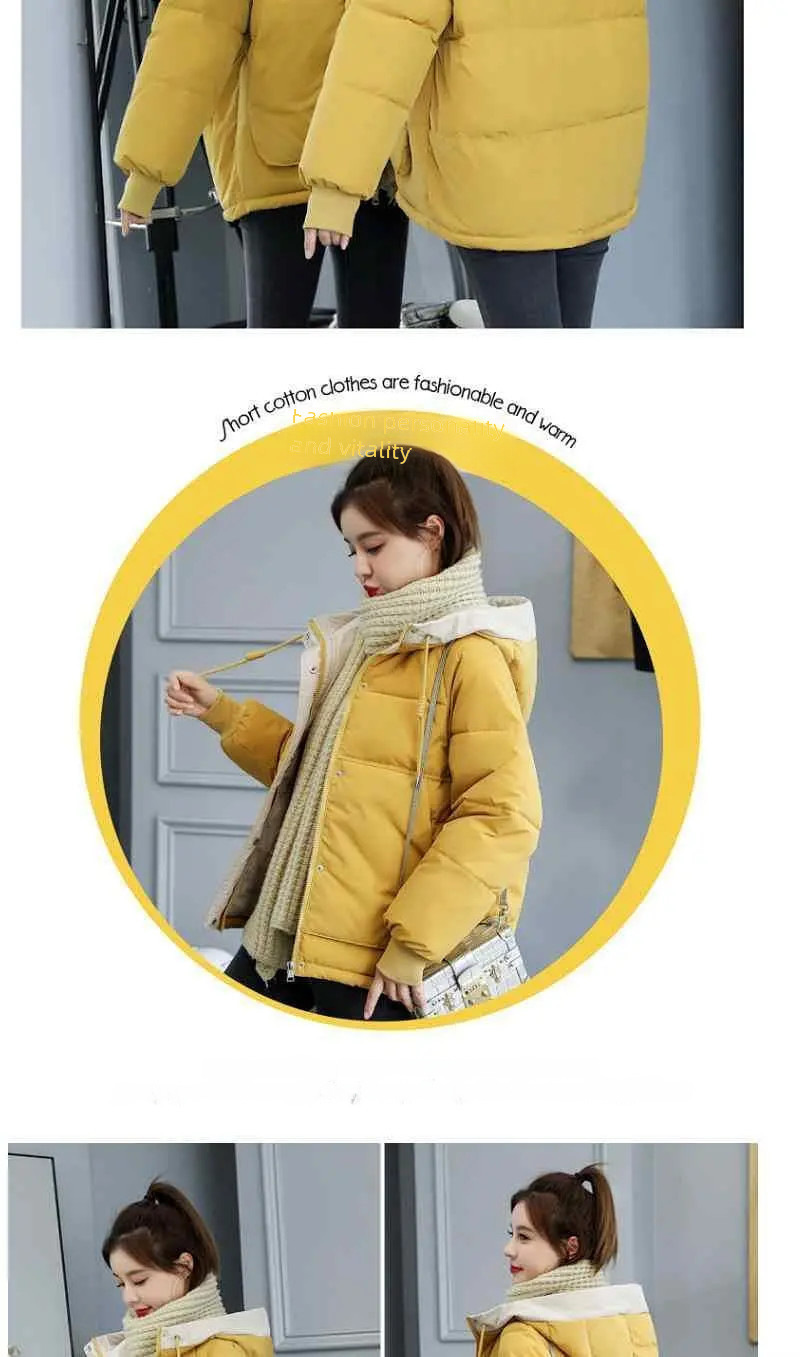 Women's Winter Puffer Coat Loose Fit Short Lightweight Cotton Jacket_voghion.com