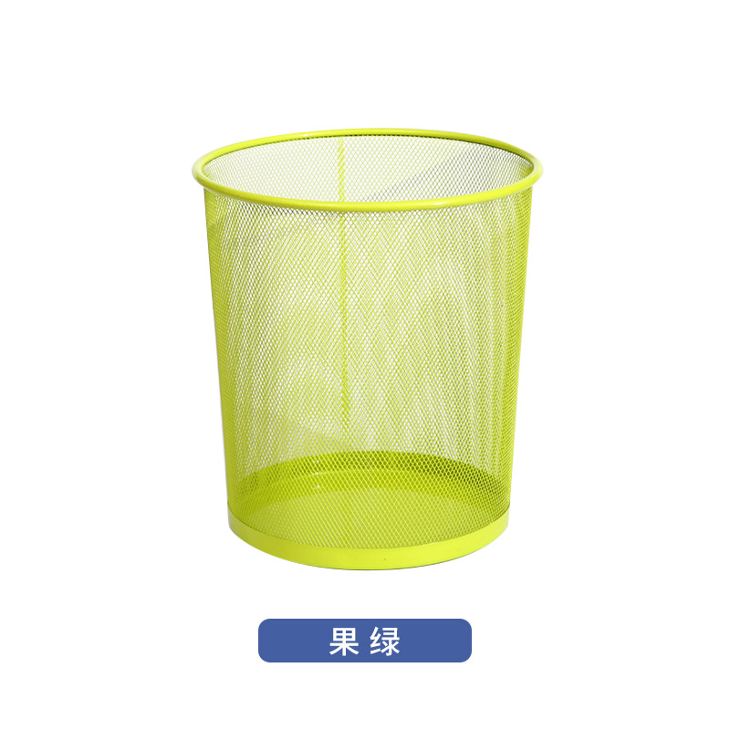 Cubo de basura creativo con patrón de rejilla, nuevo y popular, papelera hueca, para hogar/oficina, papelera de metal multipropósito