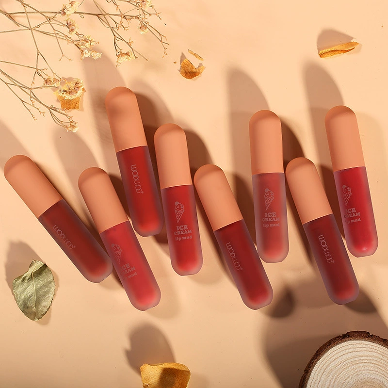 Губная помада Lip Glaze WODWOD Ice Cream Velvet Air Lip Clay, финиш Matte Mirror, 5 г (8 оттенков)