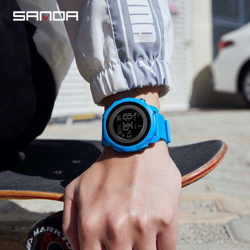 SANDA paso contando calorías reloj despertador deportivo reloj luminoso impermeable monitoreo del sueño reloj inteligente 6121