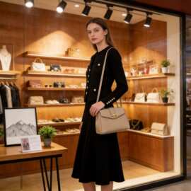欧美跨境秋冬新品小香风半身裙毛衣三件套女马甲针织开衫套装