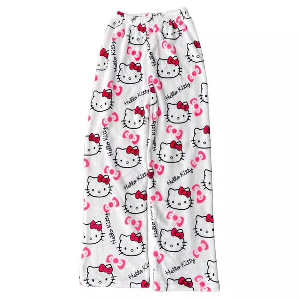 Flannel white trousers