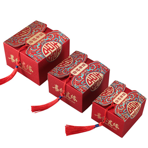 Candy box Chinese creative square wedding candy box wholesale Chinese style souvenir candy box wedding candy