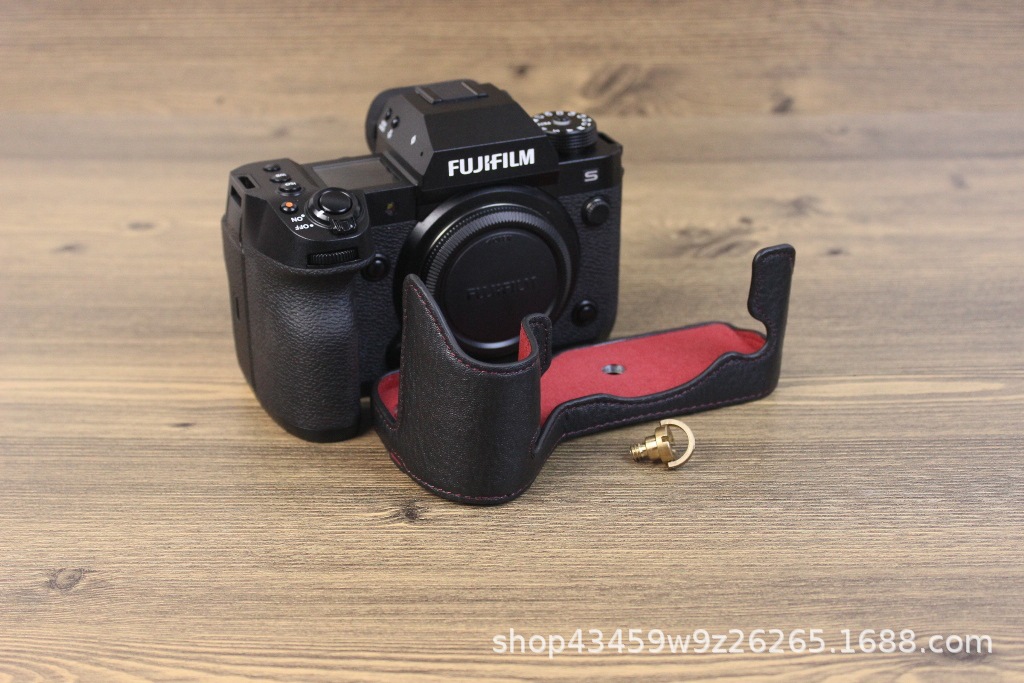 (2개) 후지 XH2S 카메라 가방 보호 커버 레이어 가죽 베이스 하프 세트 어깨 가방 퀵 핏 하프 세트