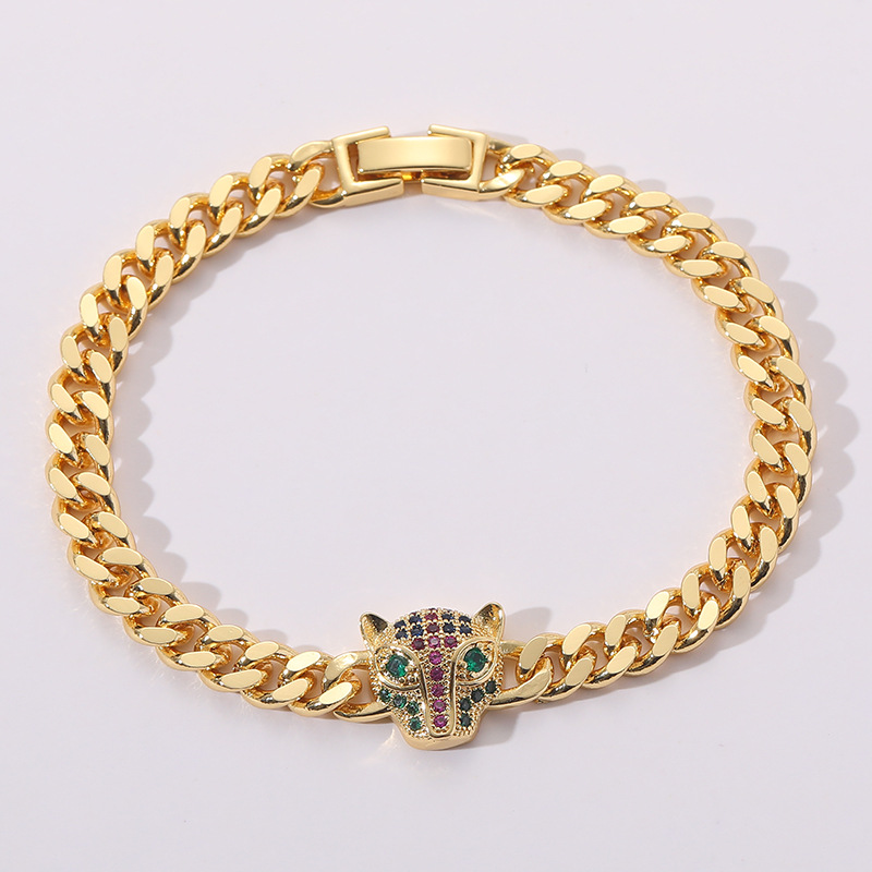 Simple Style Leopard Copper Plating Bracelets 1 Piece