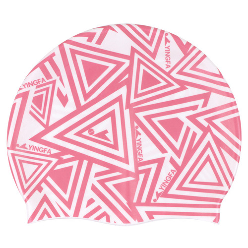 Wholesale Yingfa Silicone Swimming Cap Unisex Long Hair Comfortable Fashion Printed Swimming Cap Multicolor Printed Swimming Cap