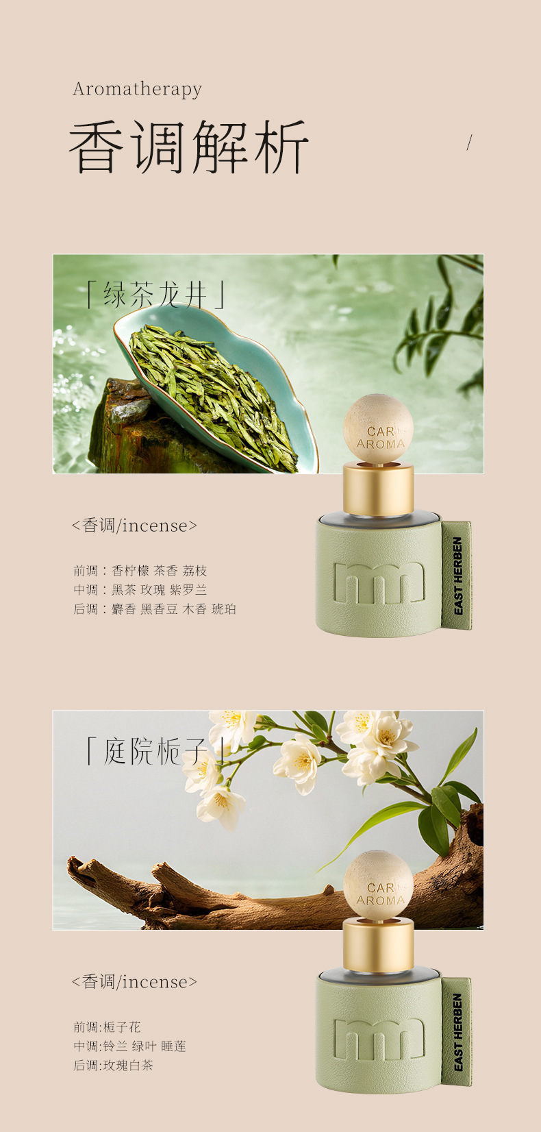 50ml Portable Car-Mounted Premium Aromatherapy Essential Oil Air Freshener and Deodorizer, Flameless Fragrance Ornament Wholesale