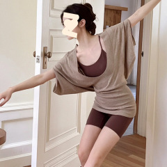 绝美瑜伽服连体衣新款一体式胸垫吊带专业普拉提健身运动罩衫套装