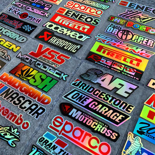 Personalized Sponsor Logo Motorcycle Electric Motorcycle Electric Vehicle Car Sticker Event Modification Decorative Car Sticker Helmet Sticker