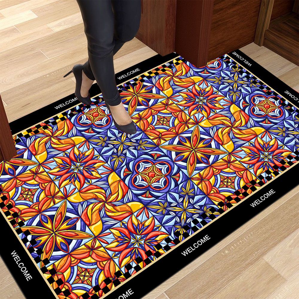 Vintage Nordic Boho Bohemian Style Doormat For Kitchen And Entryway_voghion.com
