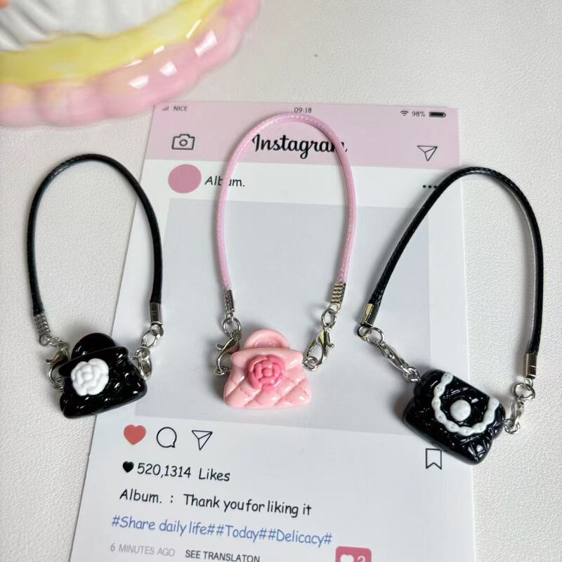 Dollhouse Mini Chanel-Style Bag Model Pendant Labubu Neck-Hanging Cute Lanyard Accessory Dollhouse Mini Chanel-Style Bag Model Pendant Labubu Neck-Hanging Cute Lanyard Accessory