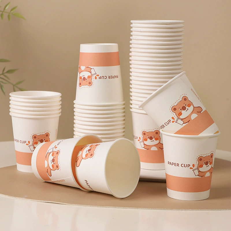 2025 disposable paper cup thickened tea water cup for home whole box batch