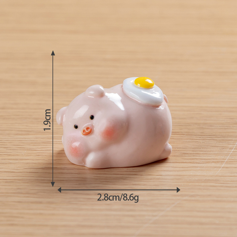 卡通树脂小猪猪盲盒公仔萌粒 diy饰品配件挂件车载桌面小摆件|undefined