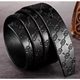 Men's leather headless belt without buckle two-layer cowhide punching without buckle 3.8