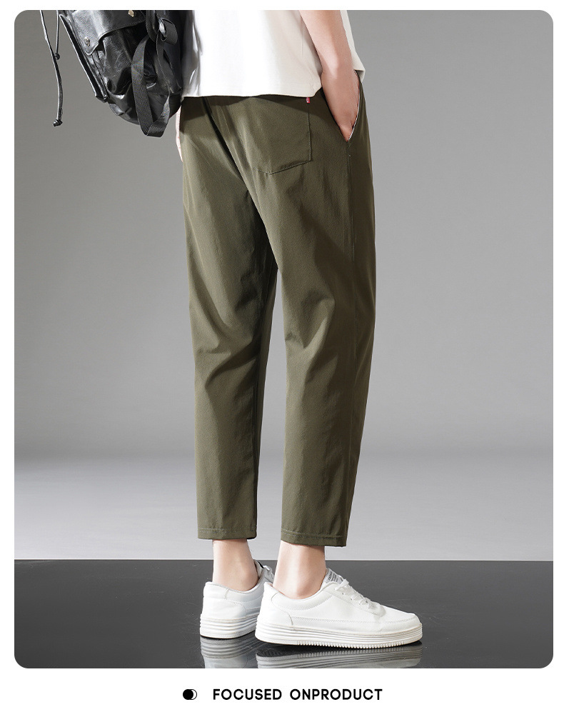 冰丝裤子男夏季新款薄款运动休闲九分裤大码宽松直筒卫裤速干男裤详情18