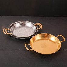 金耳锤纹平底干锅创意披萨盘麻辣香锅海鲜干锅家用小煎锅防粘锅