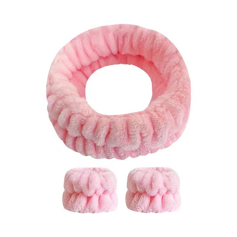 Face Wash traje femenino lavado de cara muñeca banda de pelo lavado de cara maquillaje deportes piel-friendly diadema banda de pelo conjunto suministro de fábrica