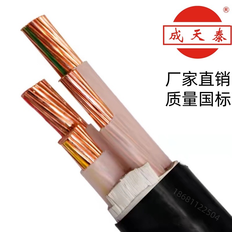 成天泰电线电缆ZC-YJV3*95+1*50平方国标阻燃铜芯电力电缆ZC-VV