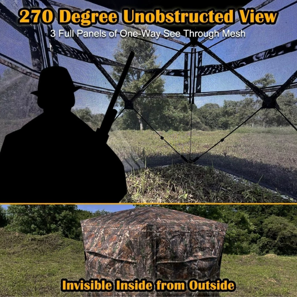 Camouflage tent for camping, backpack, spot lighting