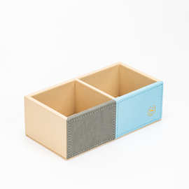 酒店洗漱用品收纳盒茶叶收纳盒专用遥控器盒皮质分格茶叶盒