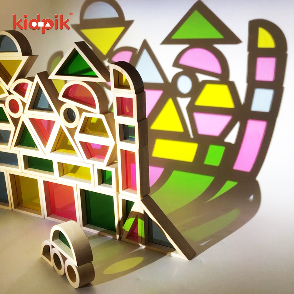 Rainbow acrylic wooden constructor