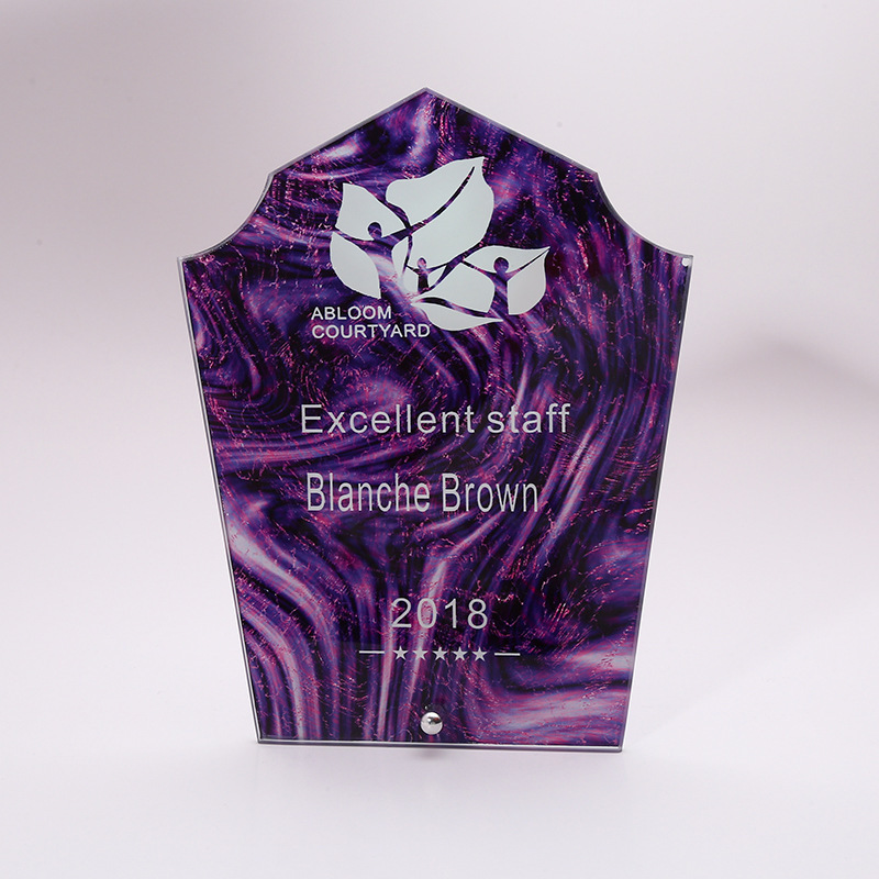 Sublimation Glass Photo Frame Ornaments Creative Transparent Crystal Glass Photo Frame Honor Id Photo Frame Ornaments Table