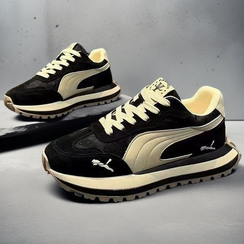 Мужские кроссовки весна-осень 2025, модные, трендовые, стильные, на толстой подошве, удобные, лёгкие, повседневные, спортивные.